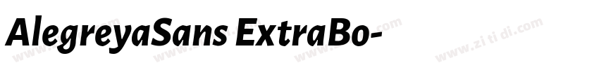 AlegreyaSans ExtraBo字体转换